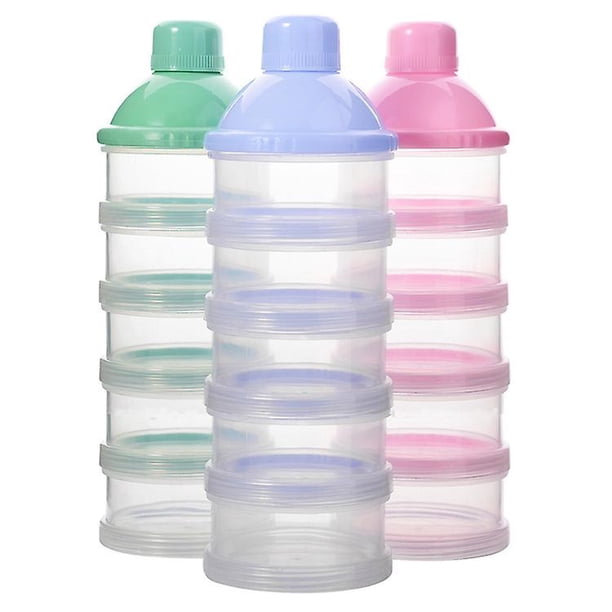 Tres cajas de leche en polvo desmontables de cinco capas para bebés, cajas de polvo de arroz, cajas de refrigerios, cajas de almacenamiento de leche en polvo, compartimentos de leche en polvo ZefeiWu 8390605270611