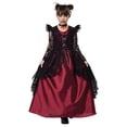 thumbnail image 2 of California Costumes, Gothic Lace Vampire, Child Large, Black/Red, 2 of 4