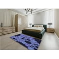 thumbnail image 4 of Ahgly Company Indoor Rectangle Patterned Light Slate Blue Area Rugs, 5' x 8', 4 of 6