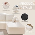 thumbnail image 5 of Hobestluk Modular Sectional Sofa Couches 108" L-Shape Couch 3 Seat Modular Sofa Memory Foam Sectional Couches for Living Room, Boneless Couch with Oversized Chaise (White, Right Facing), 5 of 9
