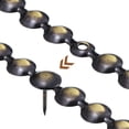 thumbnail image 4 of Uxcell 1 Pcs Iron Upholstery Tacks Strips 3.28ft Glossy Decorative Nail Trims with Nails Black-gold, 4 of 5