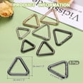 thumbnail image 2 of Uxcell 8 Pcs Anillo de Llave de Resorte en Forma de Triángulo de 1.3 Pulgadas, Clip de Resorte de Metal para Llaveros, Bolsas, Carteras, Manualidades, Accesorios de Decoración, Negro, 2 of 5