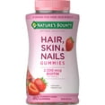 thumbnail image 4 of (2 pack) Nature's Bounty Hair, Skin and Nails Strawberry Gummies, 2500mcg Biotin, 180 Ct., 4 of 9