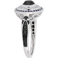 thumbnail image 3 of Everly Women's Sapphire and Diamond 10K White Gold Engagement Ring, 3 of 6