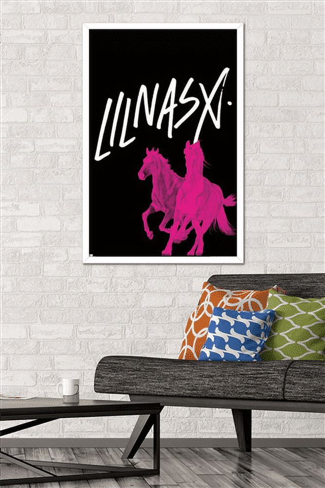 Lil Nas - Horses Wall Poster, 22.375" x 34", Framed