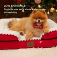 thumbnail image 4 of Orthopedic Dog Bed - Bolster Dog Sofa Beds for Small Dogs, Supportive Foam Pet Bed with Removable Washable Cover, Waterproof Lining and Nonskid Bottom Couch,Candy Cane, 4 of 17