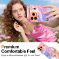 thumbnail image 6 of CASEFIV for iPhone 17 Pro Case,Compatible with Mag-Safe,Slim Shockproof Rugged Marble 6.3 inch Phone Case for Women Girls,Purple Pink, 6 of 7