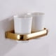 thumbnail image 2 of Set titular de cepillo de dientes Titular de Cepillo de Caliente Vintage Pared Tazas de Cerámica Doble Latón Dorado Magideal Set titular de cepillo de dientes, 2 of 7
