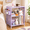 Purple, variant on Purple Metal End Table With Hooks And Holder For Bedroom, Living Room, Dorm, Office