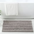 thumbnail image 2 of Advancent Alfombra de baño de poliéster Absorbente Parte inferior antideslizante Lavable a máquina Textura Chenille Sin derramamiento Blanco Type2 NO2, 2 of 6