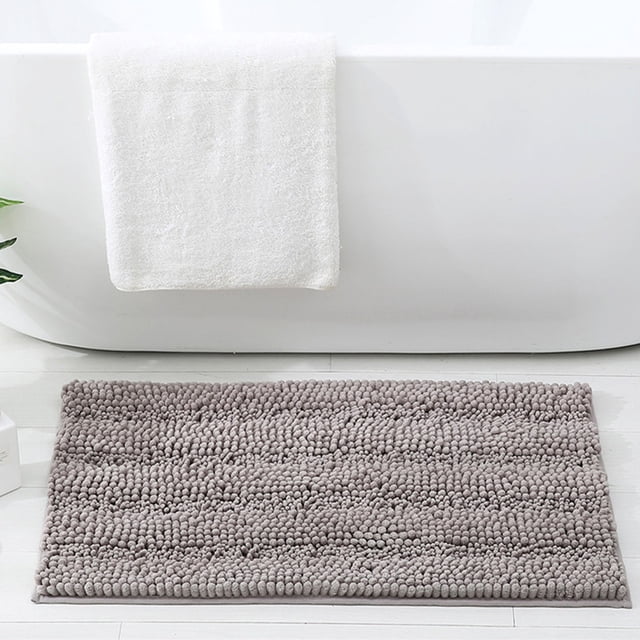 Baohd 1/2/3 Chenille Kitchen Rug Anti-slid Bottom Quick-drying Good Stepping Feeling Light Green 1 Pc