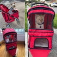 thumbnail image 2 of YRLLENSDAN Pet Stroller for Small Dog 10 lbs All Terrain Dog Stroller for Medium Dog 30 lbs Cat Stroller for 2 Cats Doggy Puppy Stroller with Furry Pad Portable Dog Cart with Wheels,Red, 2 of 8