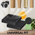 thumbnail image 6 of Non Slip Furniture Pads - 2x2 Anti Skid Caster Cups, 4PCS Square Furniture Coasters for Hardwood Floors, Anti Slide Furniture Cup Bed Floor Protectors, Furniture Stoppers to Prevent Sliding(Black), 6 of 7