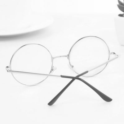 White 2024 circle glasses