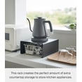 thumbnail image 2 of Yamazaki Home Stackable Countertop Shelf, Black, Steel, Supports 11 pounds, Stackable, No Assembly, 2 of 7