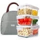 thumbnail image 1 of Contenedores de Vidrio para Alimentos DAS TRUST 3 Pack con 2 Compartimentos, 1 of 6