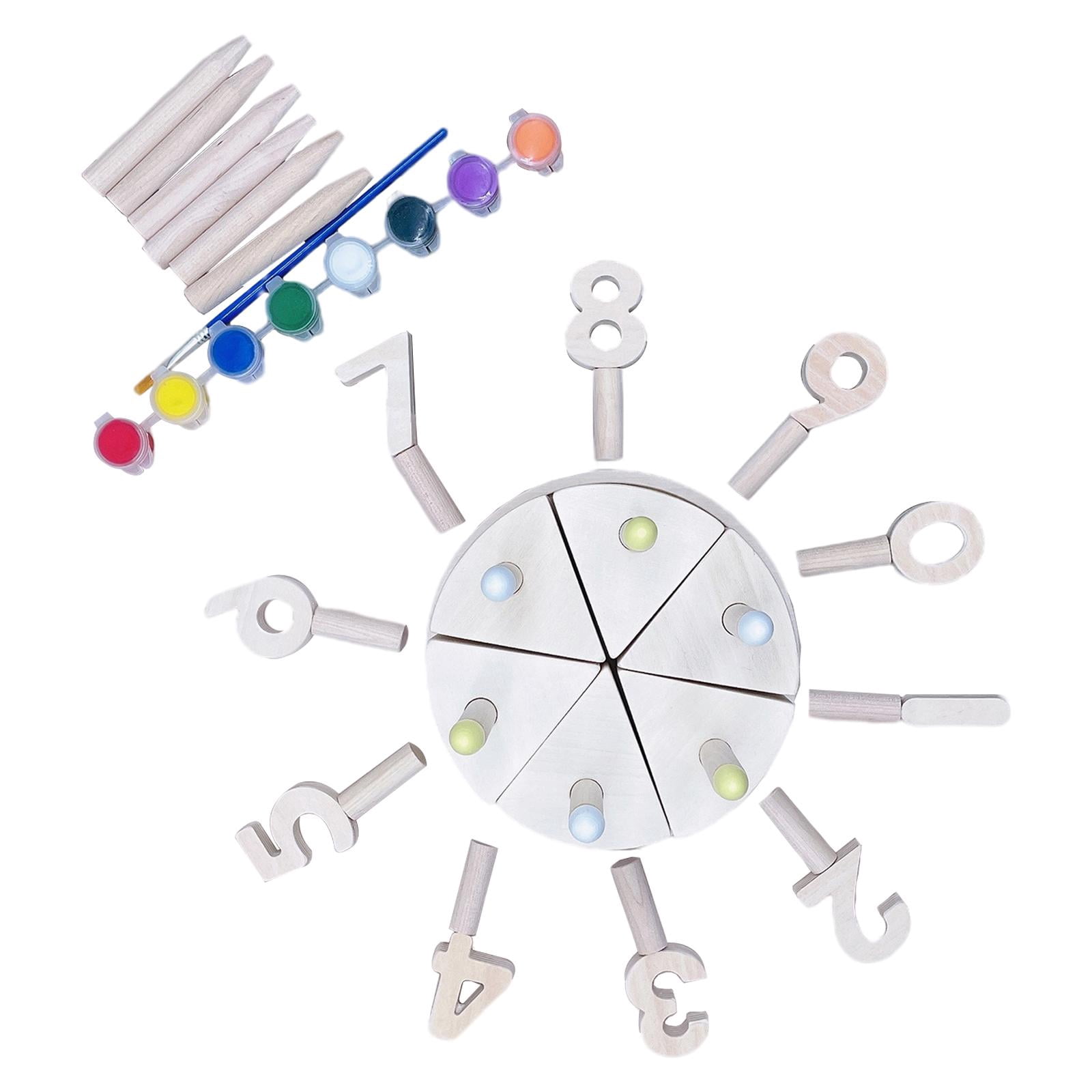 LeeQinersw Wooden Birthday Cake Coloring Kit Preschool Preschool A +Wood