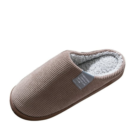 

Honeeladyy Women Men Couple Winter Slippers Cozy Casual Waterproof Indoor House Shoes Slip on Non-Slip Warm Winter Bedroom Slippers