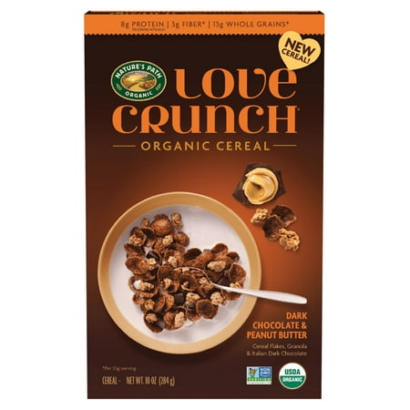 Love Crunch Organic Dark Chocolate and Peanut Butter Cereal, 10 oz