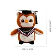 thumbnail image 2 of Graduation Owl Plush with Doctoral Cap, 9" Soft Owl Stuffed Animal Doll, Graduation Gift for Students, Academic Keepsake for Party Decor and Memory Display Gold, 2 of 6