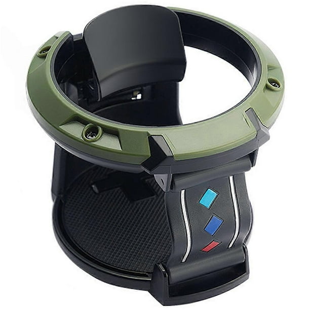 Water Cup Holder Car Air Vent Bottle Mount For Driving In Car Use 9 5x9 5cm Black With Green Spring Clamping Design 1Pcs
