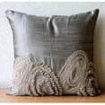 thumbnail image 5 of The HomeCentric Pillow Cover, Silver Pillow case, Jute Swirls Pillow Cover, Pack of 2, 20x20 inch (50x50 cm) Pillow Cover Decorative, Geometric Throw Pillow Cover, Square Silk Throw - Silver Jute, 5 of 8
