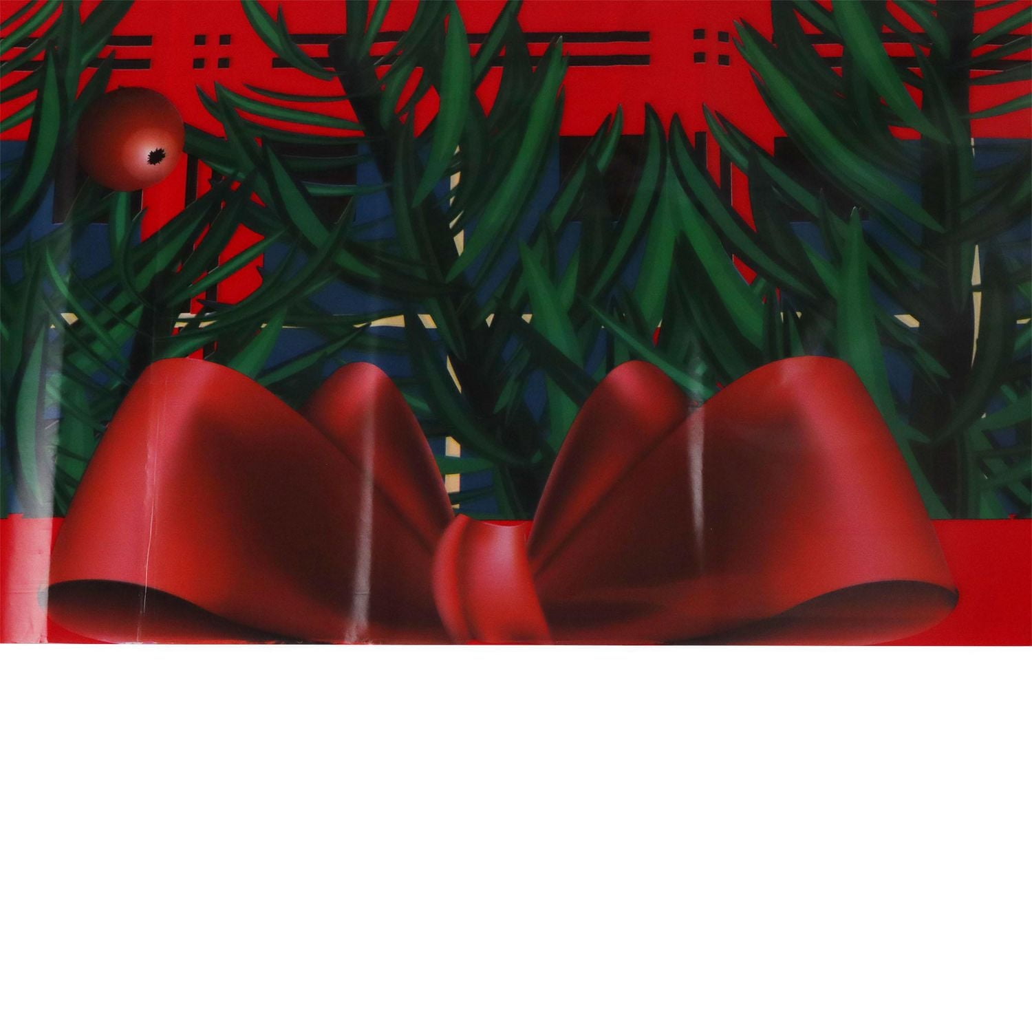 Holiday Time, Christmas Plaid Bowknot Tablecloth, 108in x 54in