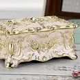 thumbnail image 3 of Vintage Jewelry Box, Small Enameled Trinket Box Organizer Rectangular Treasure Chest Box Jewelry Decorative Box, 3 of 6
