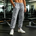 thumbnail image 3 of WAVSUF Men's Athletic Jogger Pants, Adjustable Drawstring Loose Fit Side Pockets Fall Sporty Pants Size S-3XL, 3 of 7