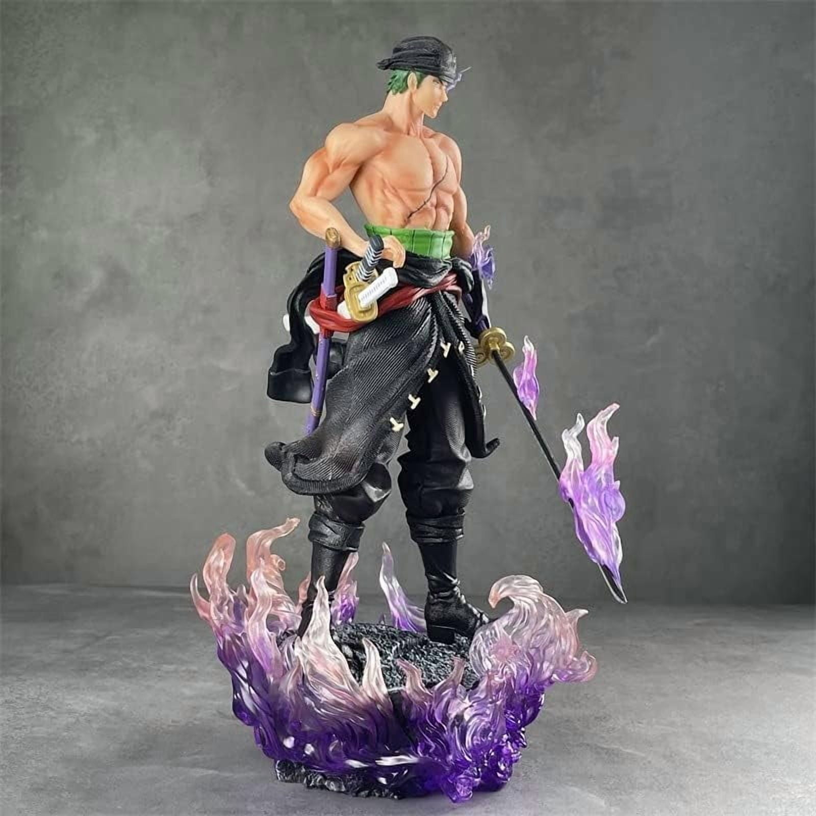 Zoro Figure Standing One Sword Style Zoro Anime Figures 33cm/13inch Handmade PVC Anime Character Model Statue Collectible Craft Gift