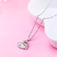 thumbnail image 3 of Women Necklace 14k White Gold Plated Forever Love Heart Pendant Jewelry, 3 of 6