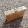 thumbnail image 4 of Pearlescent Small Square Acrylic Evening Bag Handbag Banquet Handbag Handbag Single Shoulder Crossbody Small Bag Chain Bag, 4 of 6