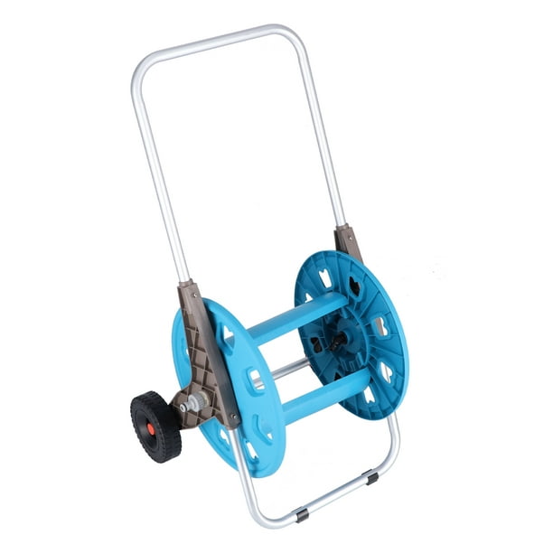 Spptty G1/2 Garden Hose Reel Cart Portable Hand Push Type Retractable Water  Pipe Storage Cart For 80m Hose,Pipe Reel Cart,Garden Hose Holder 
