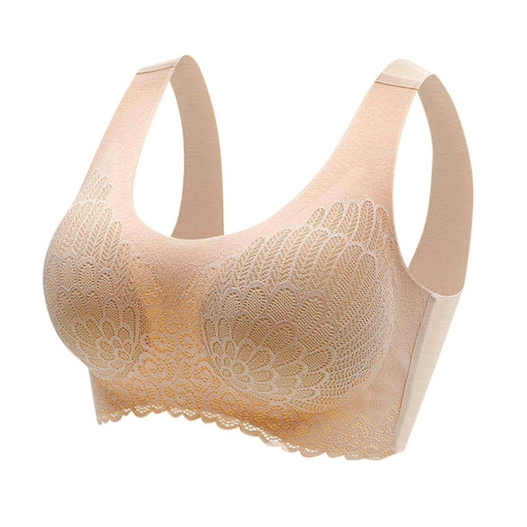 Justtoi. Ladies Sweet Traceless Hollow Bra 1/2 CUP Wide Strap Tube Top  Style Underwear Women Gather Ultra-thin Brassiere No Steel Ring Bras  Lingerie