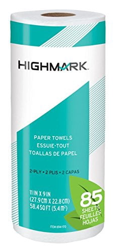 Highmark® Brand 100% Recycled 2-Ply Paper Towels, 11" x 9", 85 Sheets Per Roll, Case Of 15 Rolls