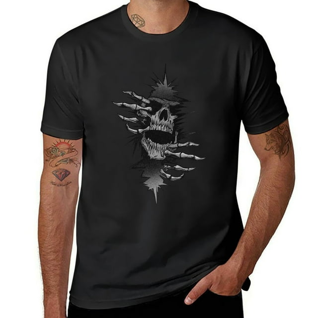 OUSIMEN T-Shirts Graphiques Skull pour Hommes et Femmes - 6TG