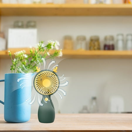 

Fan Portable With Mist New Retro Twin Leaf Tower Fan Office Desktop Fan Vertical Portable Charging USB Small Fan Thanksgiving gifts for Bedroom use