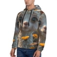 thumbnail image 3 of Sikiie Adorable Llama In Flowers Men's Hoodie, Essentials Hoodie, Sweatshirt, Pullover Hooded Sweatshirt for Men-Small, 3 of 7