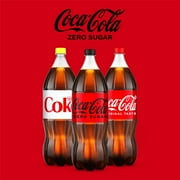 Coca-Cola Zero Sugar Soda Pop Bottle, 2 Liters
