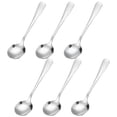 thumbnail image 1 of 6uds Inoxidable Acero Sopa Cuchara 5.1 Pulgada Té Cucharas Redondas Cena Cucharas Postre Cuchara para Cena Caldo Café Sopa, Plata, 1 of 7