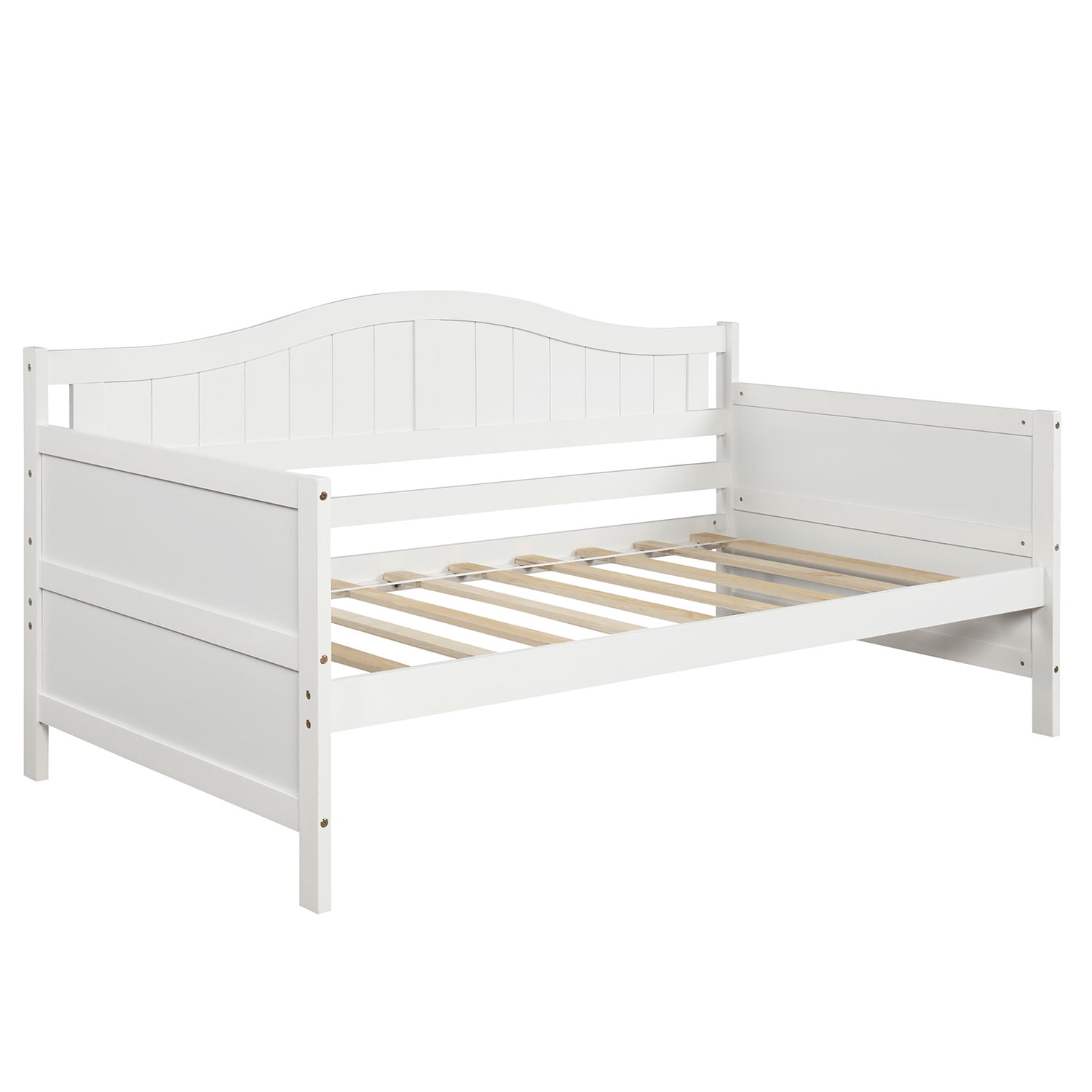 Kepooman Twin Size Solid Wood Daybed with Trundle Bed for Bedroom Living Room, 78.2"L x 42.3"W x 35.4"H, White Kepooman Twin Size Solid Wood Daybed with Trundle Bed for Bedroom Living Room, 78.2"L x 42.3"W x 35.4"H, White