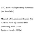 thumbnail image 5 of Mad Hornets CNC Folding Foot Pegs Footpeg Rear Set Rest Racing For Universal Motorcycle Blue, 5 of 5