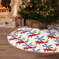 thumbnail image 5 of Rateoe Cartoon Helicopter Pattern Christmas Tree Skirt with Ties , Christmas Tree Decorations, Farmhouse Christmas Decor Xmas Holiday Decorations-30", 5 of 6