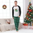 thumbnail image 2 of Bigfoot-Themed Family Matching Christmas Pajamas with Green Plaid Pants, Sizes NB to 6XL with Pet Outfit, 2 of 7