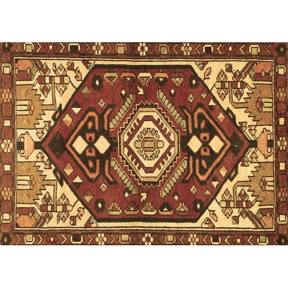 Ahgly Company Indoor Rectangle Persian Brown Traditional Area Rugs, 4' x 6'