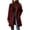 Wine, variant on Women's Winter Plaid Trench Coat Long Sleeve Lapel Single Breasted Wool Blend Mid Long Jacket Pea Coats (XL, Wine)