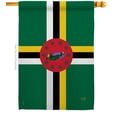 thumbnail image 2 of Breeze Decor 08344 Dominica 2-Sided Vertical Impression House Flag - 28 x 40 in., 2 of 2