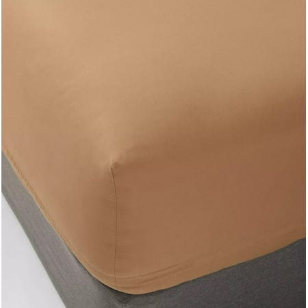 King 300 Thread Count Ultra Soft Fitted Sheet Brown - Threshold