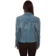 thumbnail image 2 of Scully Womens Denim Suede Western Fringe Jacket M, 2 of 2