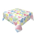 thumbnail image 2 of Wukai Hand Drawn Colored Hearts Waterproof Tablecloth for Kitchen Dining, Fits Square Tables for 2-4 Seats -54"x54", 2 of 7